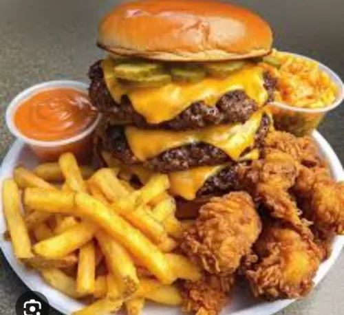 16 Pcs Fried, Fries (M), 4 Bun & Dips